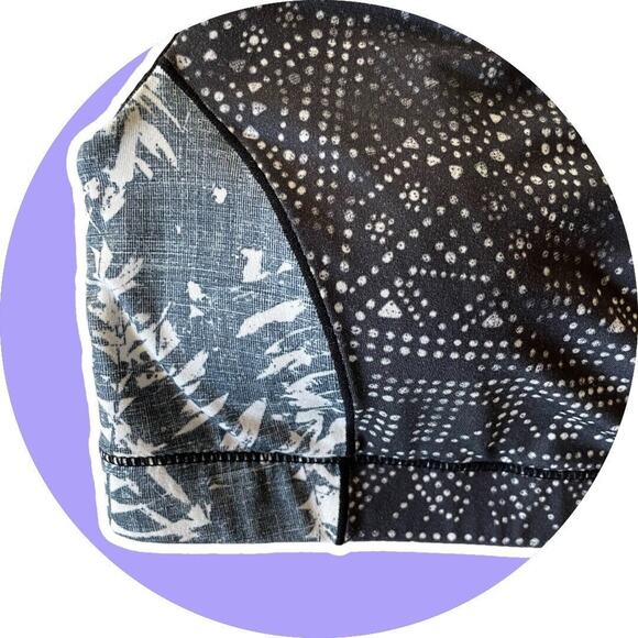 PrAna Sports Bra Women Cage Reistling Yoga Black White Blue Mosaic Size XS - Picture 10 of 11